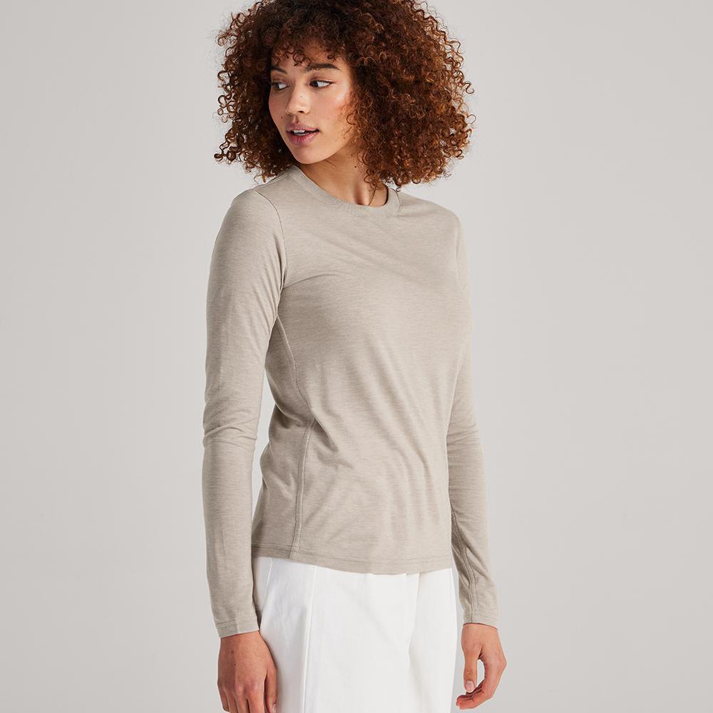 Allbirds Women\'s T-Shirt Grey - TrinoXO™ Long Sleeve - 63187NYVF